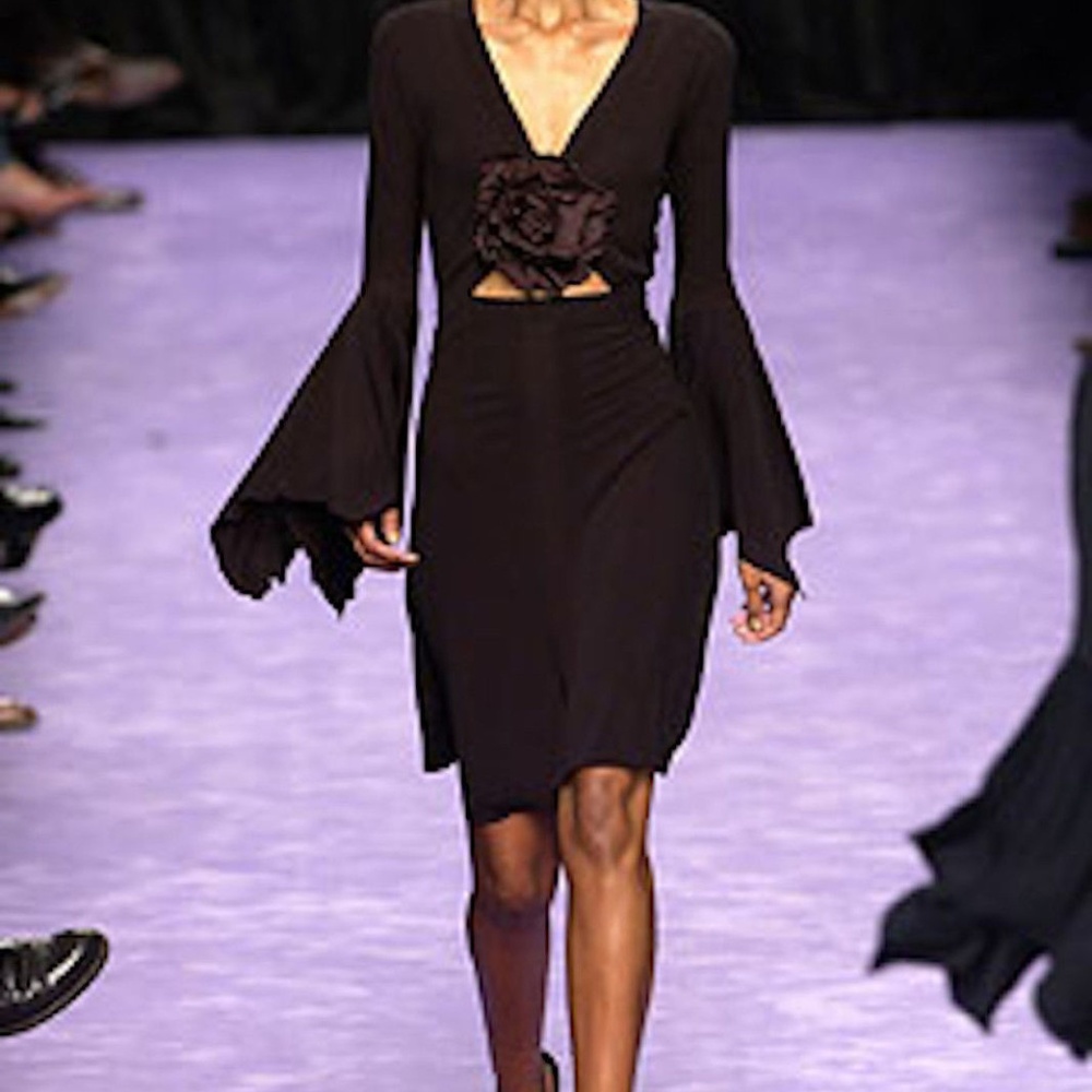 Sold YSL Tom Ford Flutter Sleeve Runway Top